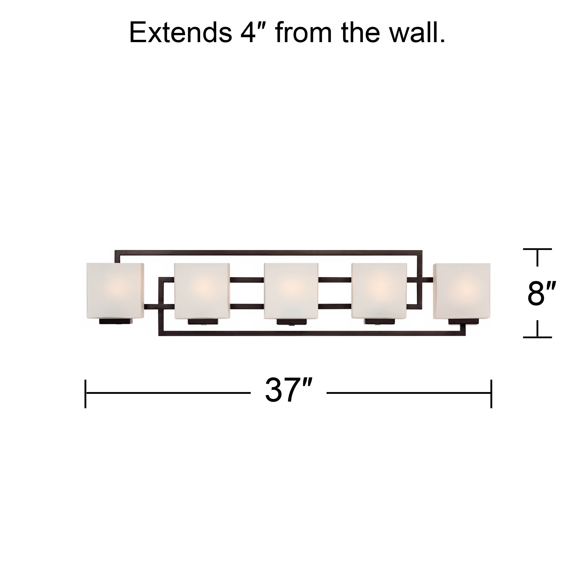Image 7 Possini Euro Lighting on the Square 37" Wide Bronze Bath Wall Light more views