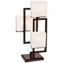 2_Possini Euro Lighting on the Square Bronze Accent Lamp with Dimmer