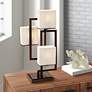 1_Possini Euro Lighting on the Square Bronze Accent Lamp with Dimmer