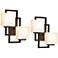 Possini Euro Lighting on the Square High Bronze Wall Sconces Set of 2