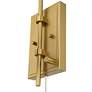 4_Possini Euro Lilith 13 1/2" High Antique Brass Plug-In Wall Light more views