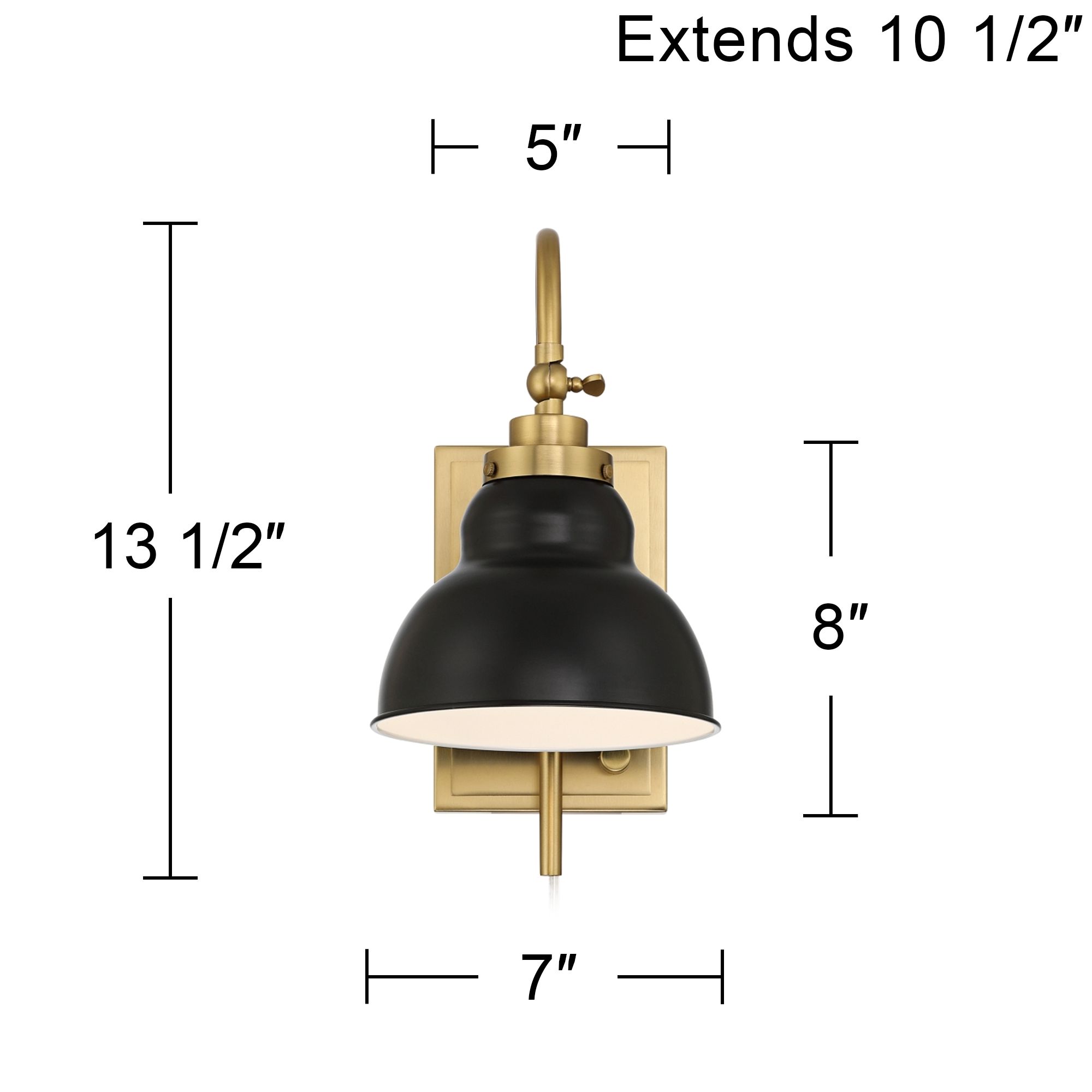 Possini Euro Lilith 13 1/2"H Antique Brass Plug-In Wall Light Set of 2