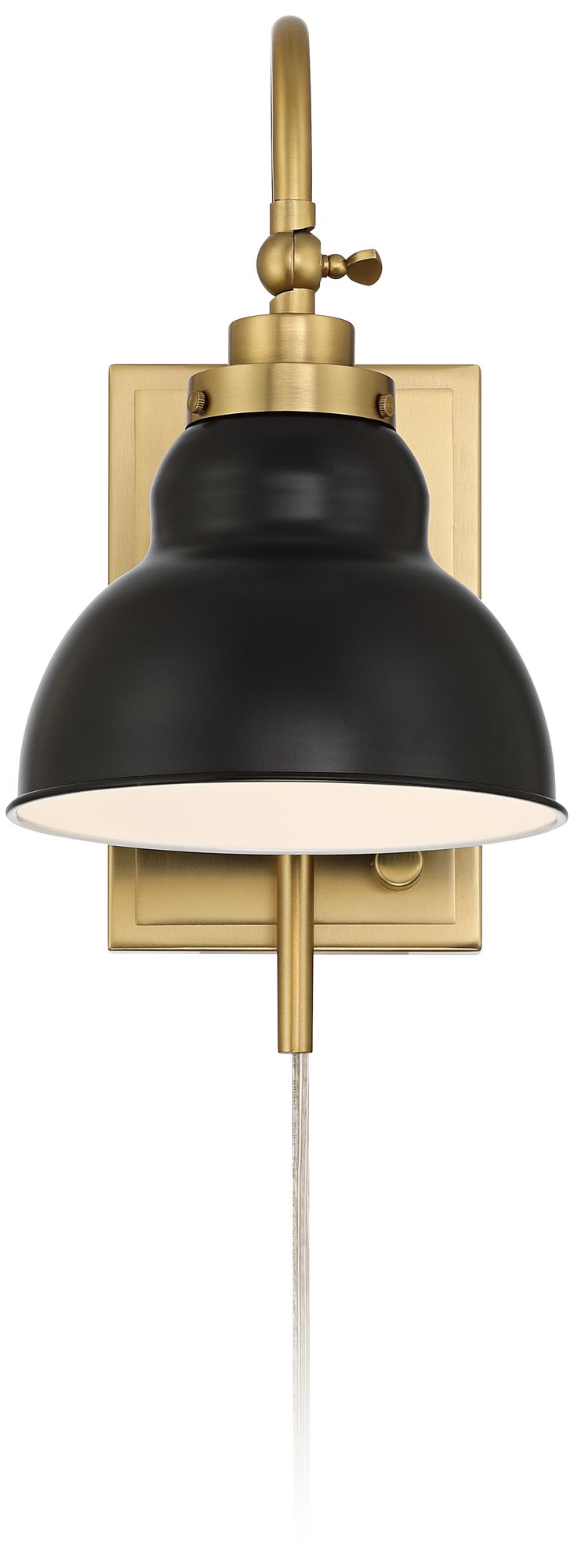 Image 6 Possini Euro Lilith 13 1/2"H Antique Brass Plug-In Wall Light Set of 2 more views