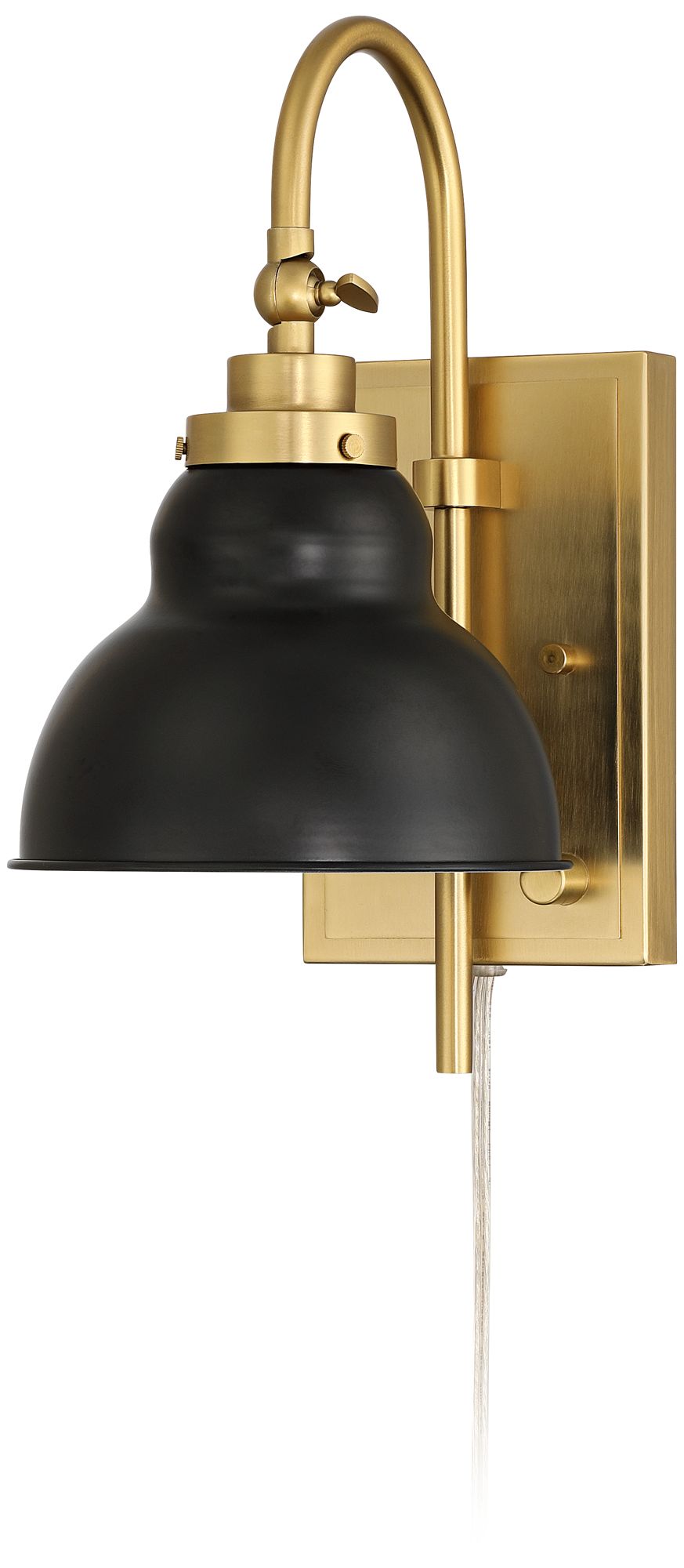 Possini Euro Lilith 13 1/2"H Antique Brass Plug-In Wall Light Set of 2