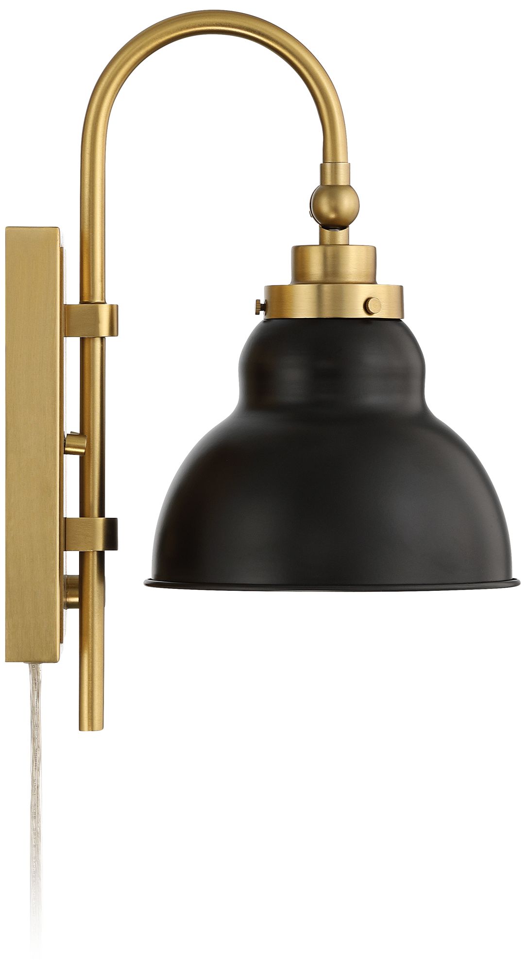 Possini Euro Lilith 13 1/2"H Antique Brass Plug-In Wall Light Set of 2