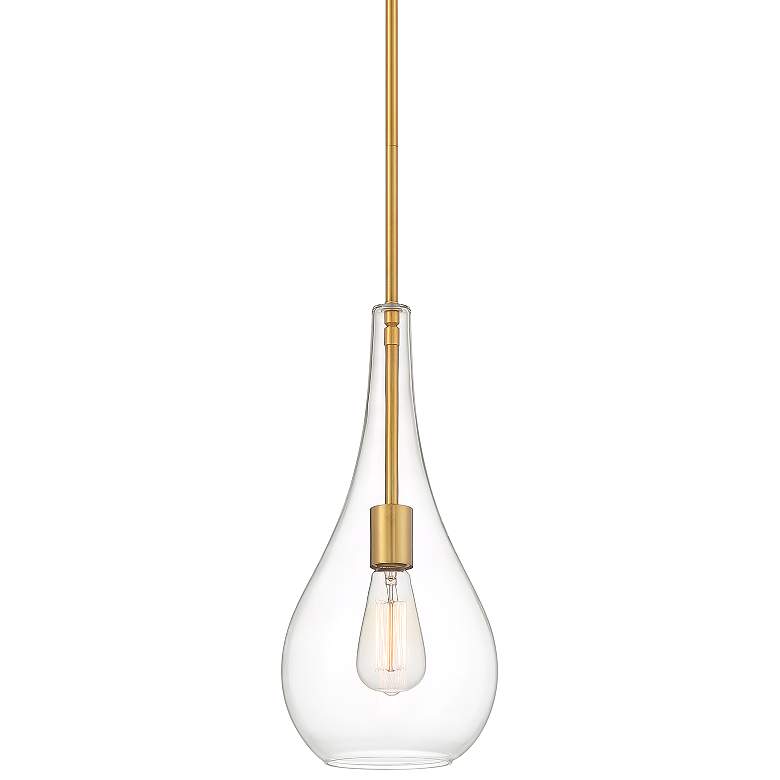 Image 2 Possini Euro Lilly 7 1/2" Soft Gold Clear Glass Modern Mini Pendant