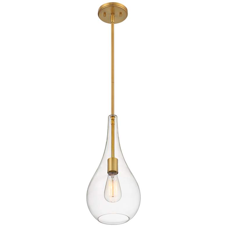 Image 5 Possini Euro Lilly 7 1/2" Soft Gold Clear Glass Modern Mini Pendant more views