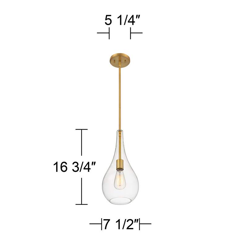Image 6 Possini Euro Lilly 7 1/2" Soft Gold Clear Glass Modern Mini Pendant more views