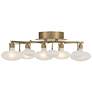 Possini Euro Lilypad 19 1/4" Wide Soft Gold Etched Glass Ceiling Light