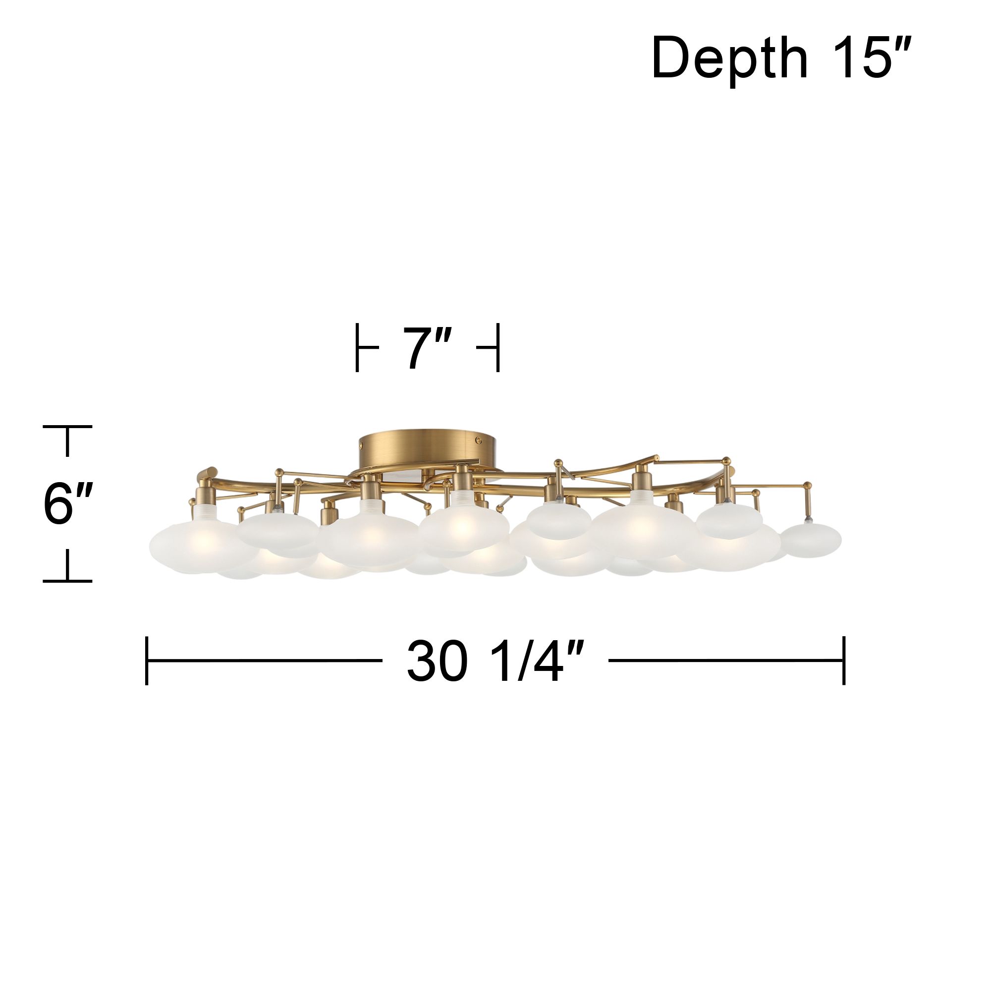 Watch A Video About the Possini Euro Lilypad Warm Brass Frosted Glass Ceiling Light