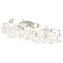 Possini Euro Lilypad 30" Wide Chrome Frosted Glass Ceiling Light
