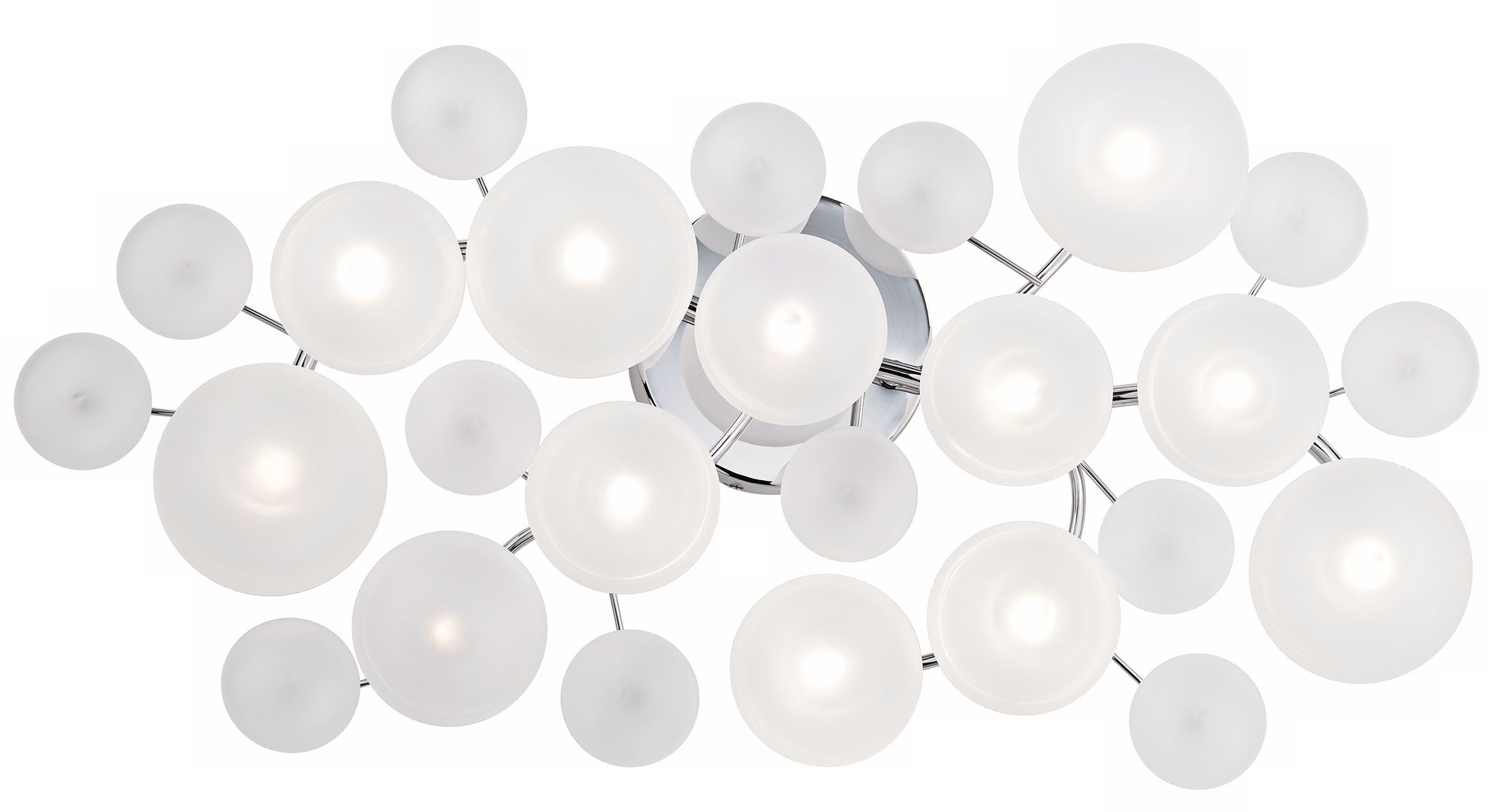 Possini Euro Lilypad 30" Wide Etched Glass Bath Light