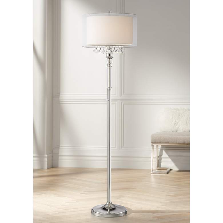 Image 1 Possini Euro Lindy Crystal Dangle Modern Floor Lamp
