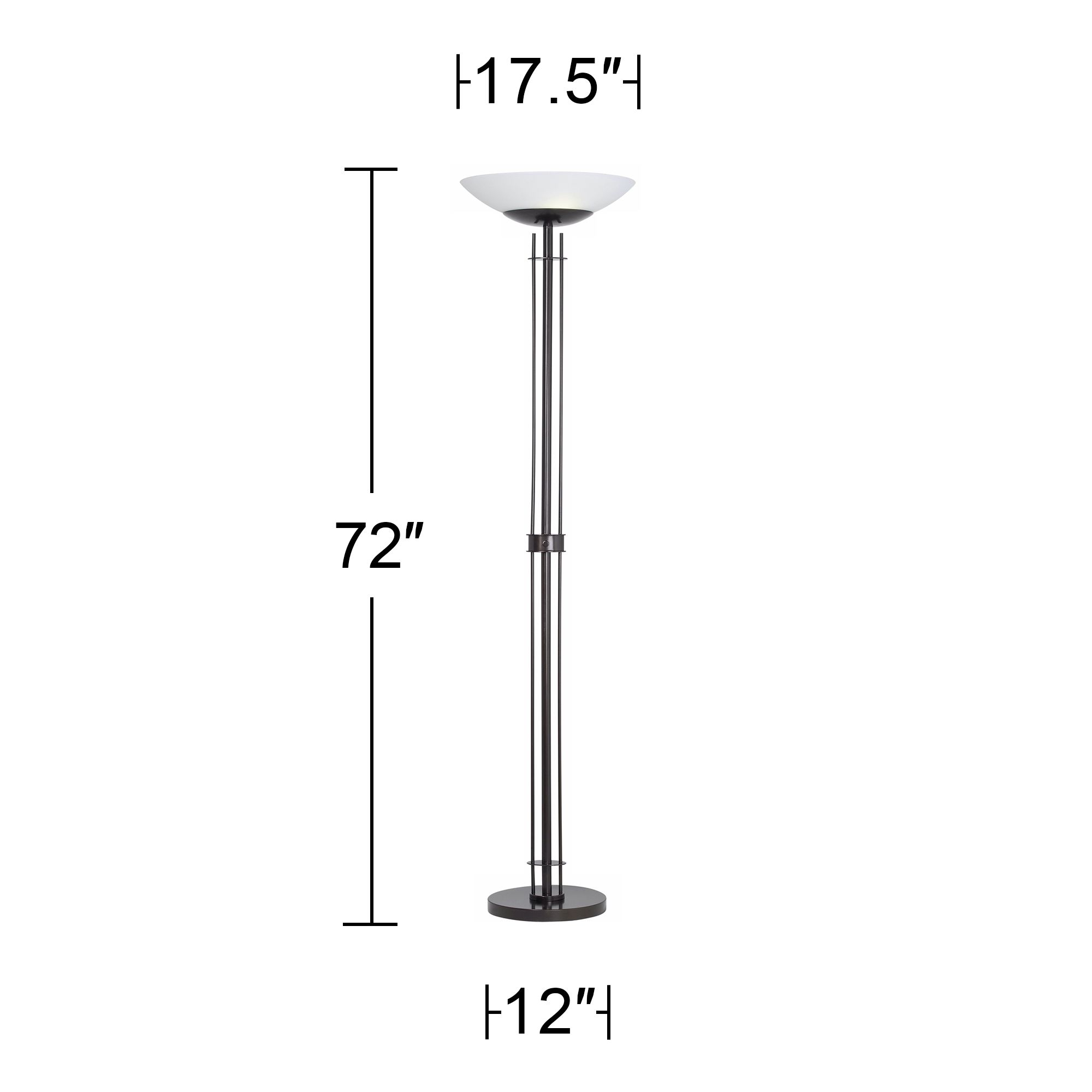 Possini Euro Linear 72" Light Blaster LED Torchiere Floor Lamp in scene