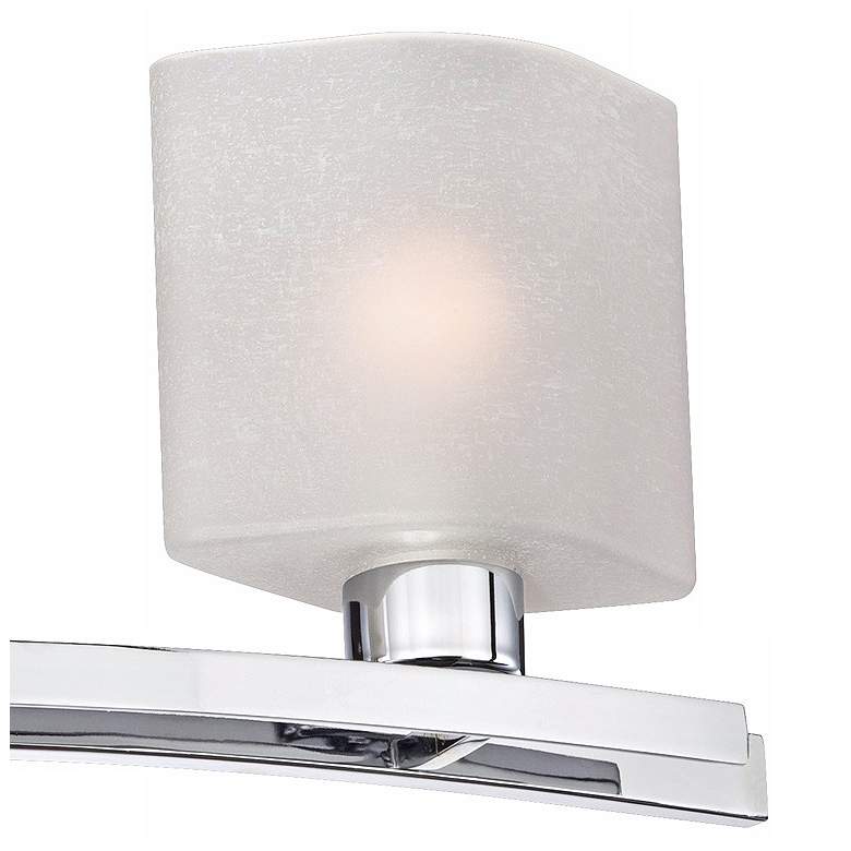 Image 3 Possini Euro Linen Glass 23 1/2" Wide Chrome Bath Light more views
