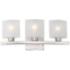 Possini Euro Linen Glass 23 1/2"W Brushed Nickel Bath Light