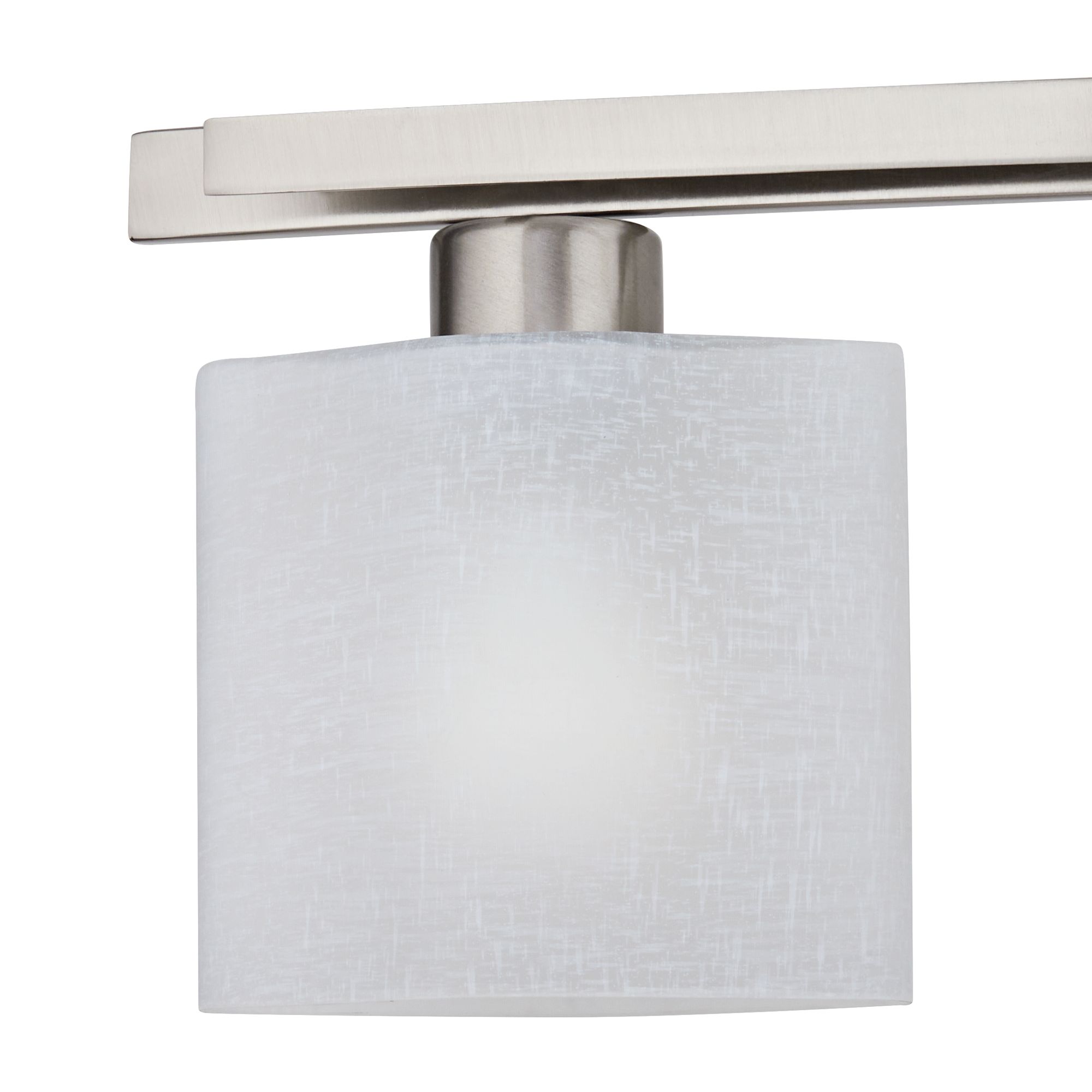 Image 4 Possini Euro Linen Glass 32" Wide Brushed Nickel Bath Light more views