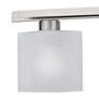 Possini Euro Linen Glass 32" Wide Brushed Nickel Bath Light in scene