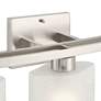 4_Possini Euro Linen Glass 40 1/2"W  Brushed Nickel 5-Light Bath Light more views