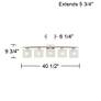 Possini Euro Linen Glass 40 1/2"W  Brushed Nickel 5-Light Bath Light