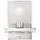 Possini Euro Linen Glass 8 1/2"W Brushed Nickel Wall Sconce