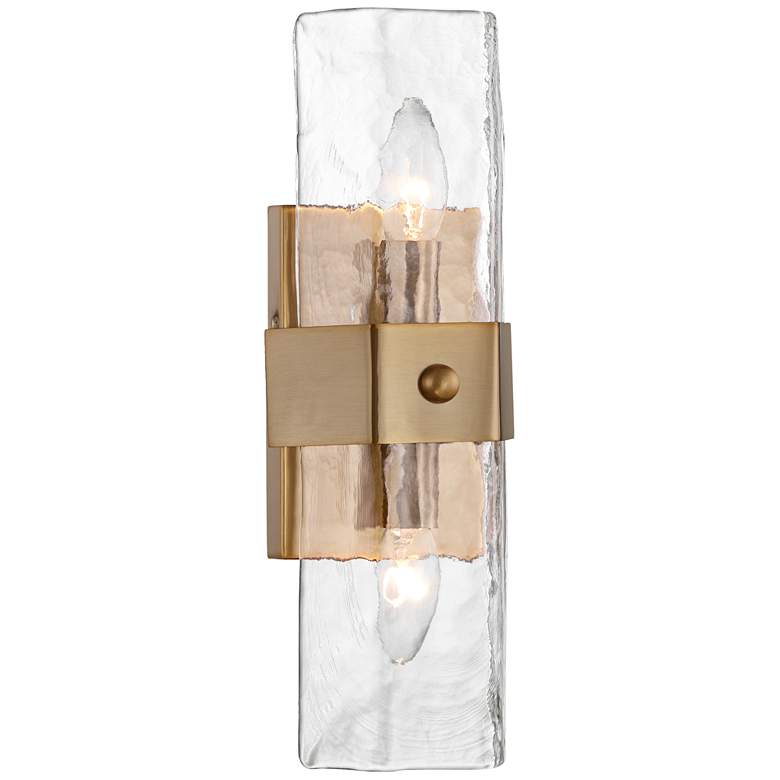 Image 2 Possini Euro Linnea 15" High Gold 2-Light Wall Sconce