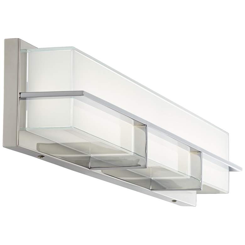 Image 6 Possini Euro Linx 33 1/2 inch Wide Chrome Linear LED Bath Light more views