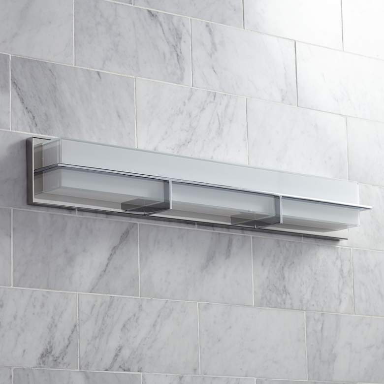 Image 7 Possini Euro Linx 33 1/2 inch Wide Chrome Linear LED Bath Light more views