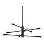 4_Possini Euro Livonia 29 1/2" Matte Black 8-Light Sputnik Chandelier