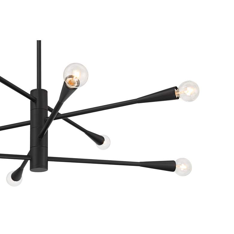 Image 5 Possini Euro Livonia 29 1/2" Matte Black 8-Light Sputnik Chandelier more views