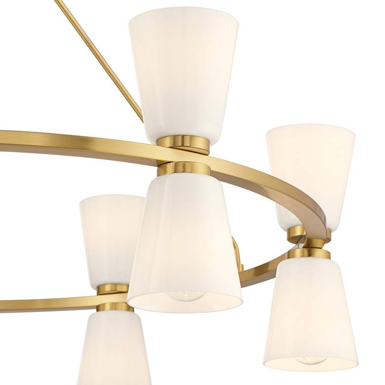 Image 4 Possini Euro Lizzie 36" Wide Modern Ring Gold 12-Light Chandelier more views