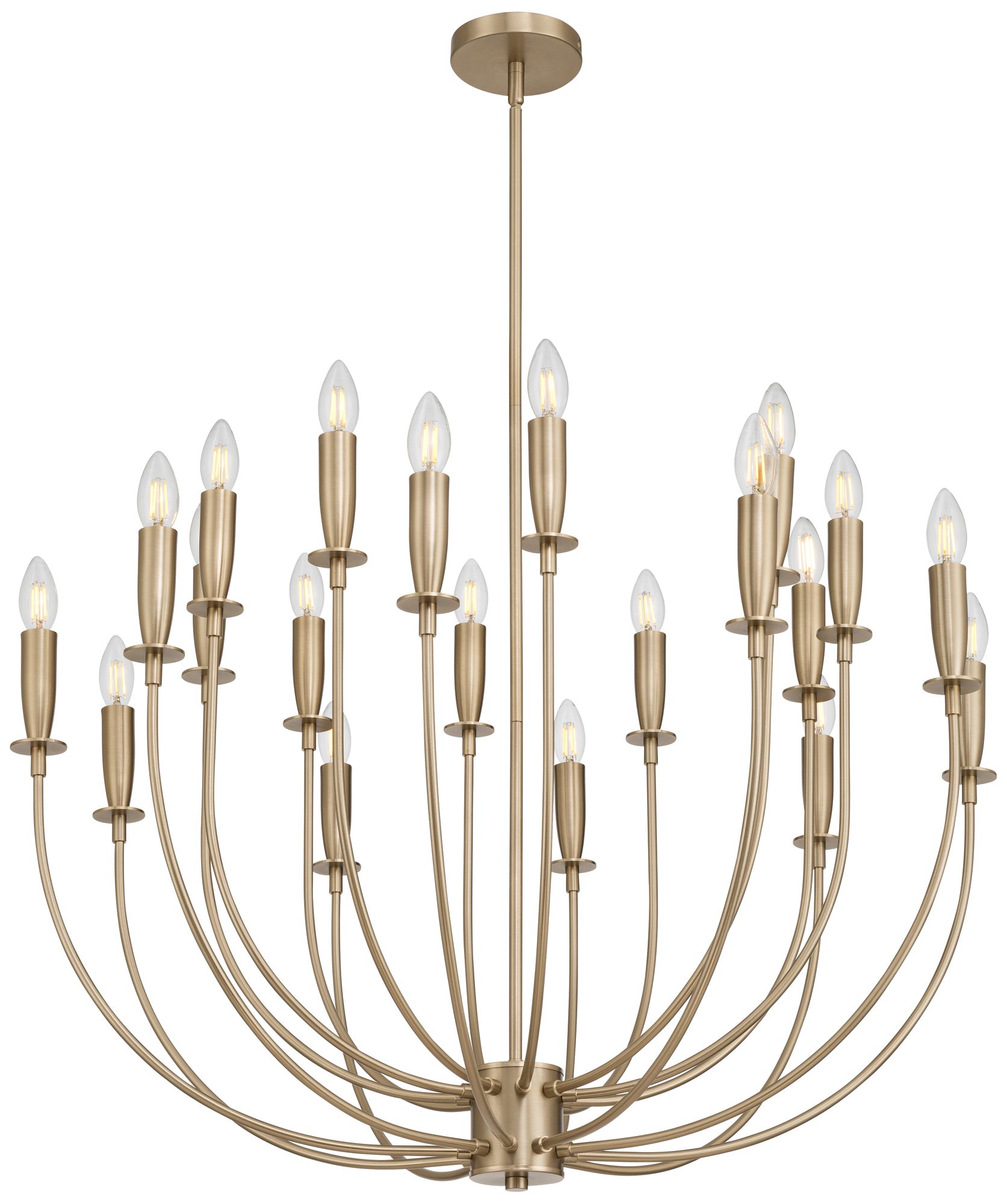 Image 7 Possini Euro Lloyd 32" Wide Matte Brass 20-Light Modern Chandelier more views