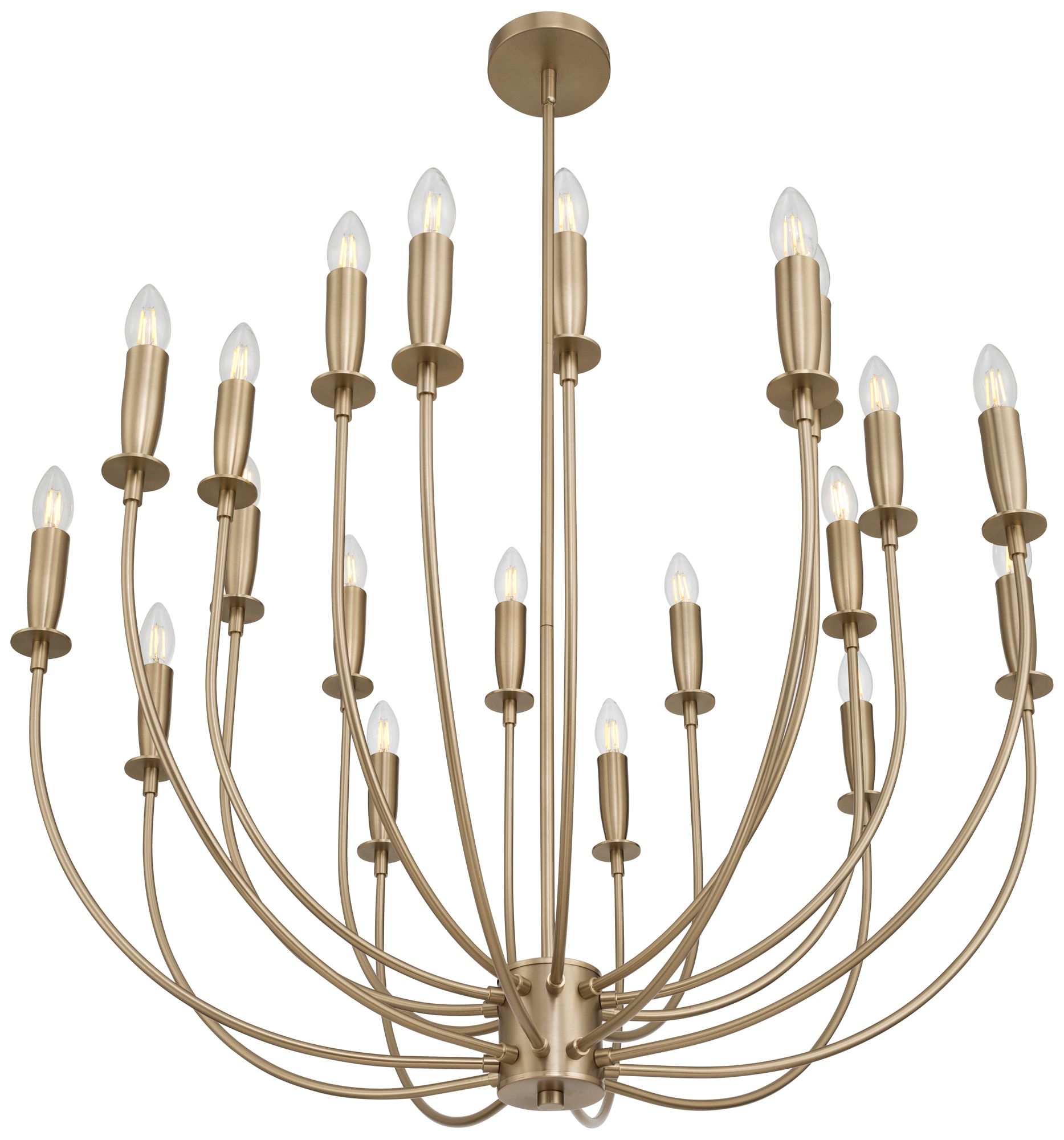 Possini Euro Lloyd 32" Wide Matte Brass 20-Light Modern Chandelier in scene