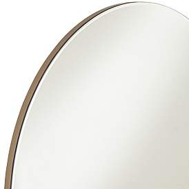 Image3 of Possini Euro Loft 31 1/2" Brown and Gold Round Wall Mirror more views
