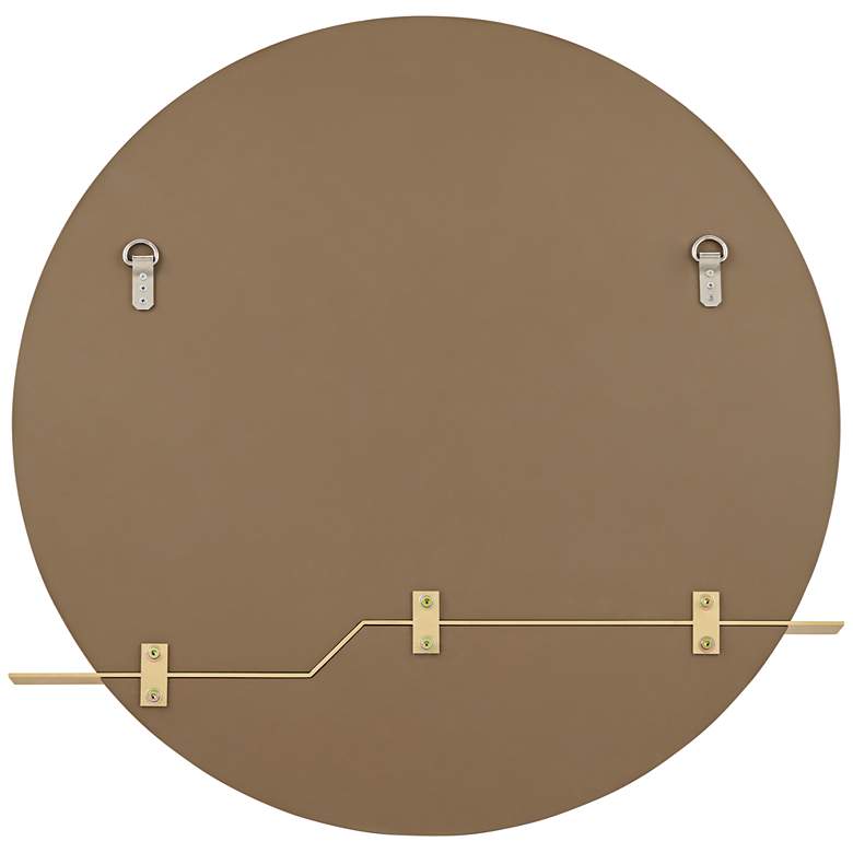 Image 7 Possini Euro Loft 31 1/2" Brown and Gold Round Wall Mirror more views