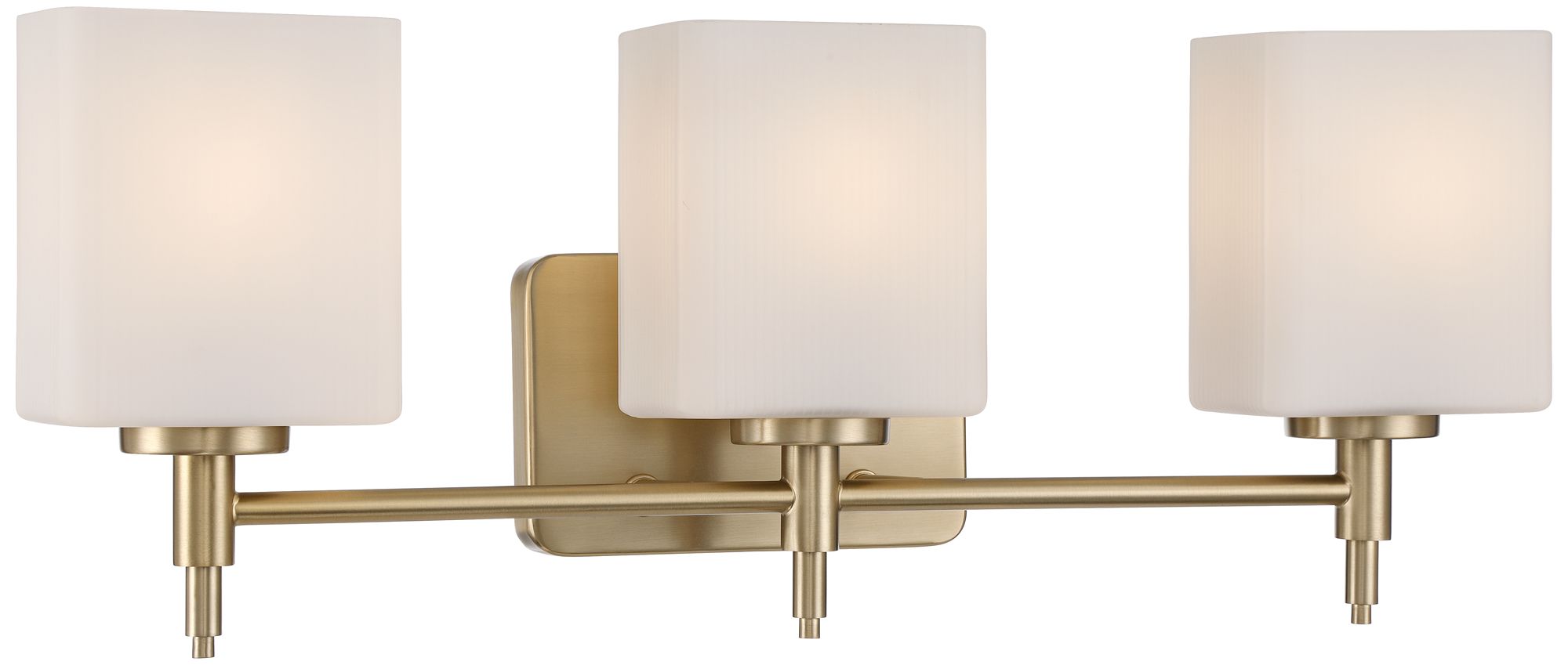 Thumbnail4 of Possini Euro Logan 23" Wide Aged Brass 3-Light Modern Bath Light more views