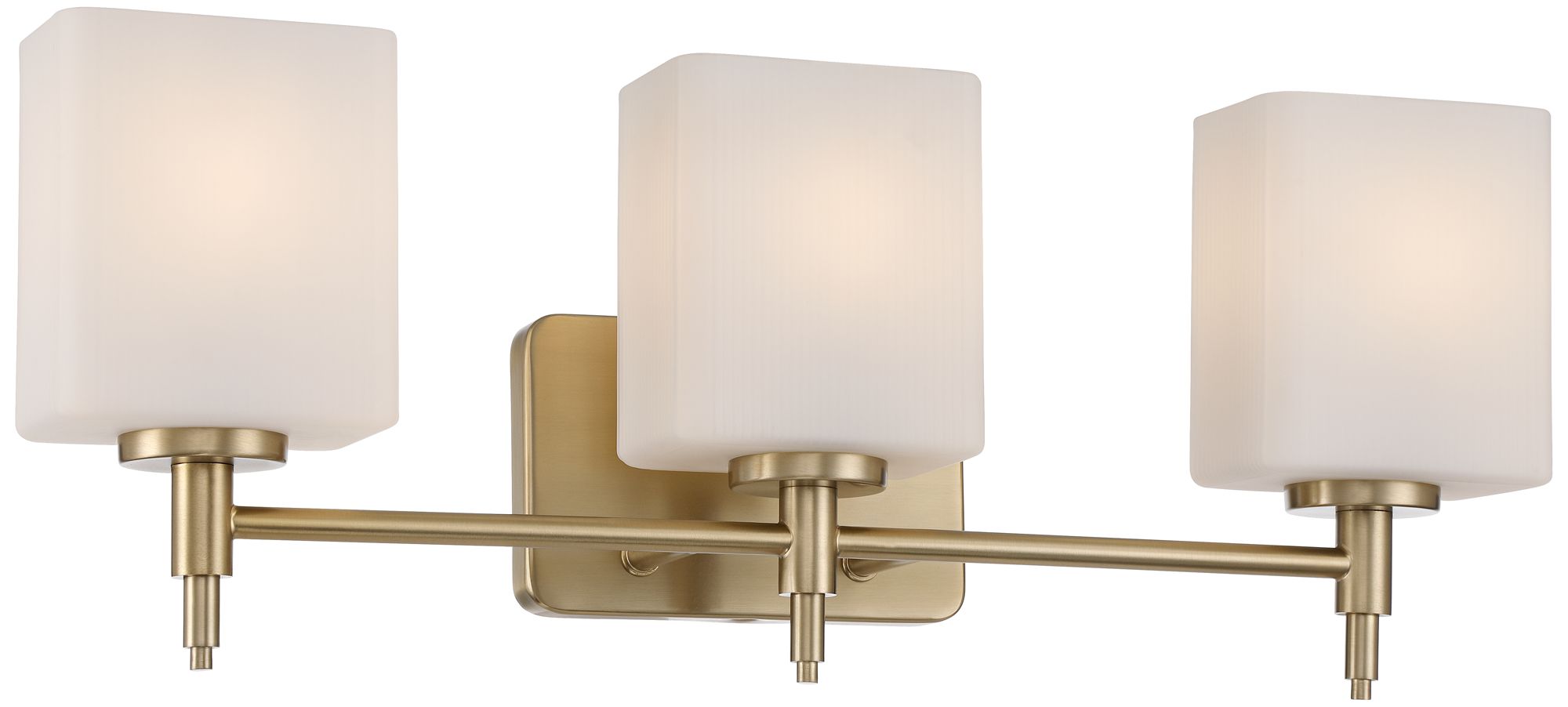 Possini Euro Logan 23" Wide Aged Brass 3-Light Modern Bath Light