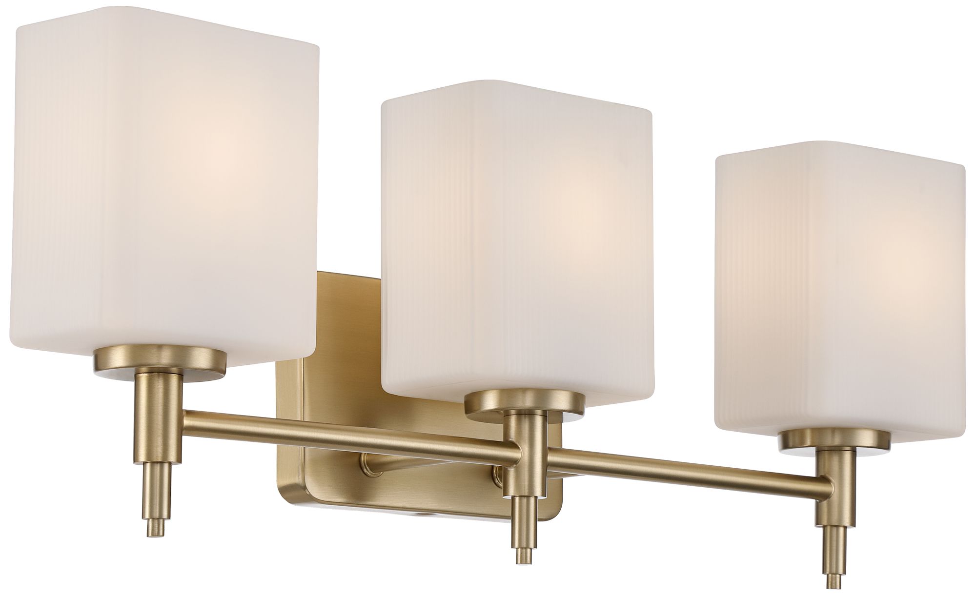 Possini Euro Logan 23" Wide Aged Brass 3-Light Modern Bath Light