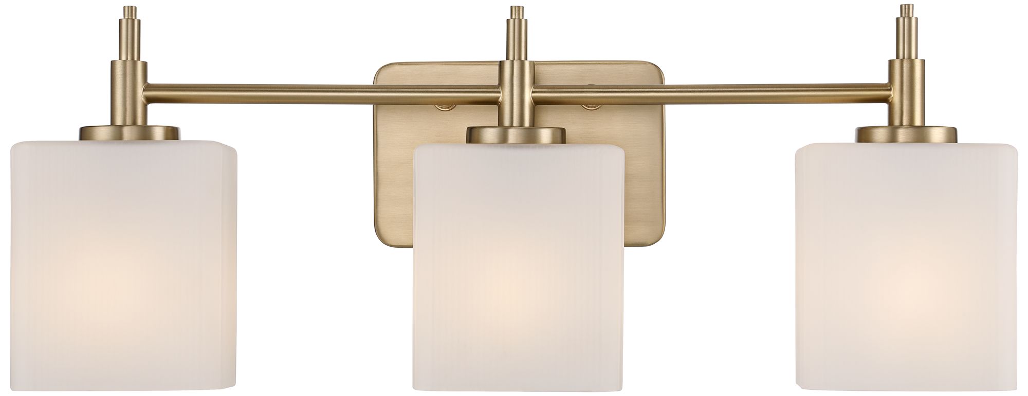 Possini Euro Logan 23" Wide Aged Brass 3-Light Modern Bath Light