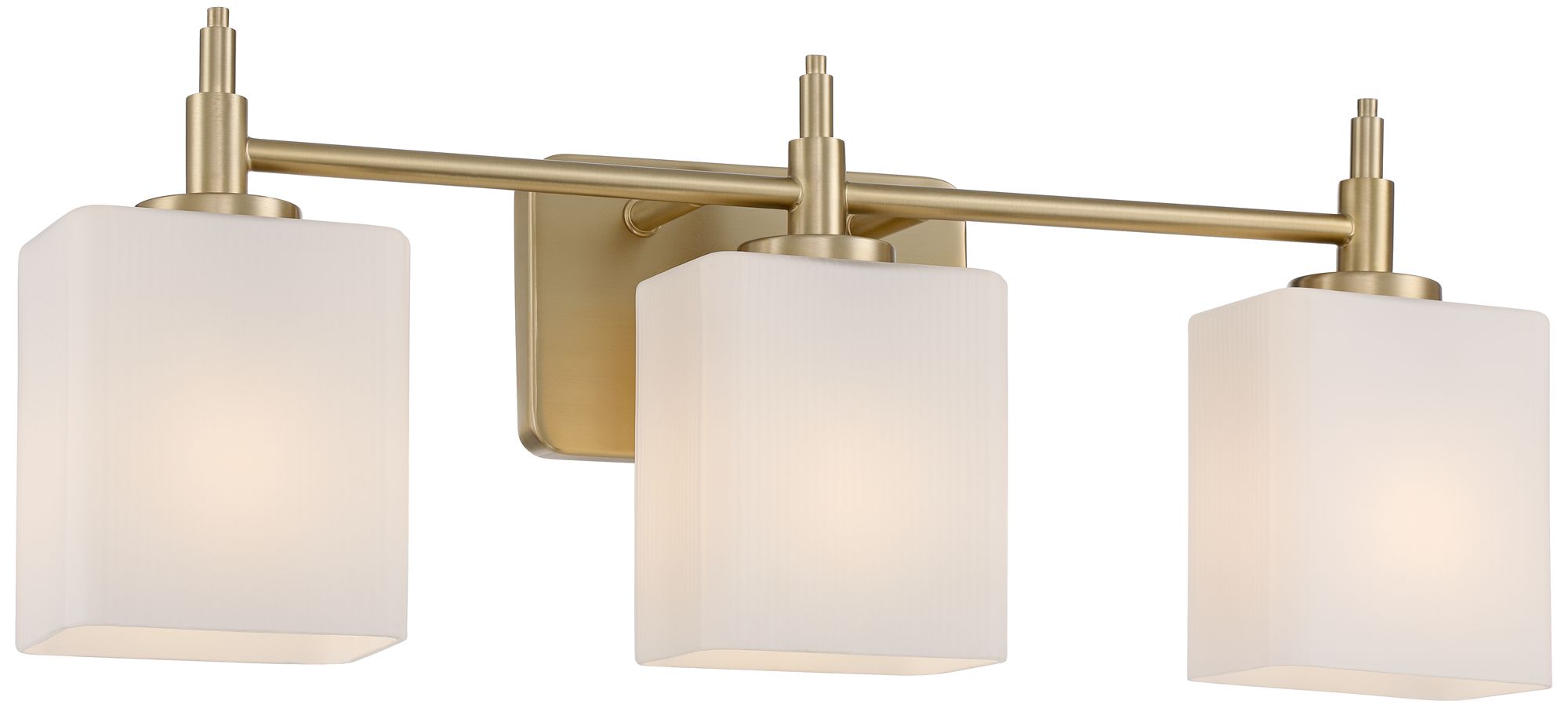 Possini Euro Logan 23" Wide Aged Brass 3-Light Modern Bath Light
