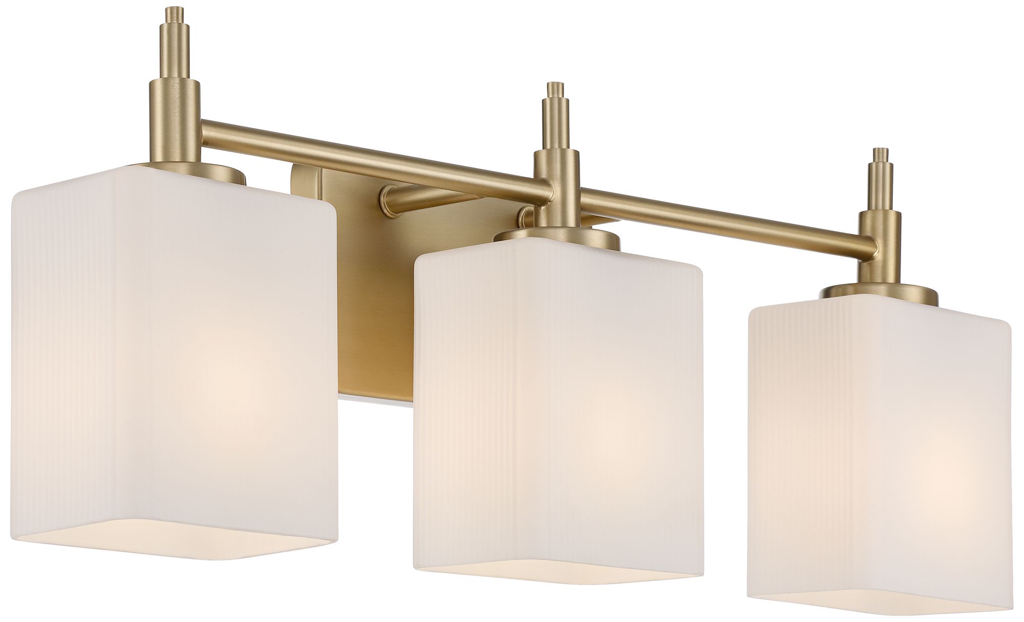 Possini Euro Logan 23" Wide Aged Brass 3-Light Modern Bath Light