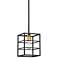 Possini Euro Logan 7 1/4" Wide Black Cage Mini Pendant Light