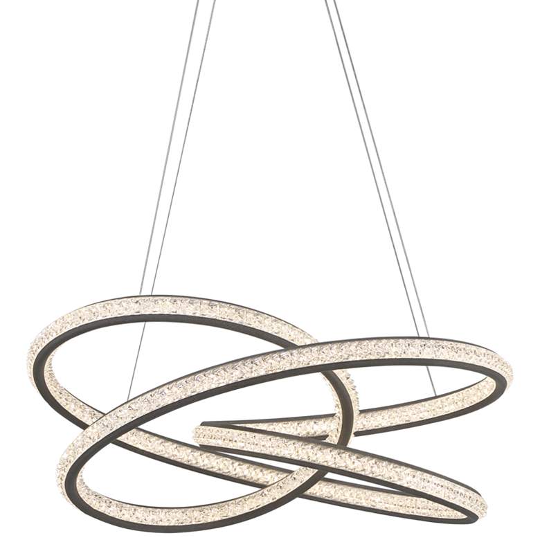 Image 2 Possini Euro London 21" Wide Sand Gray LED Spiral Pendant Light