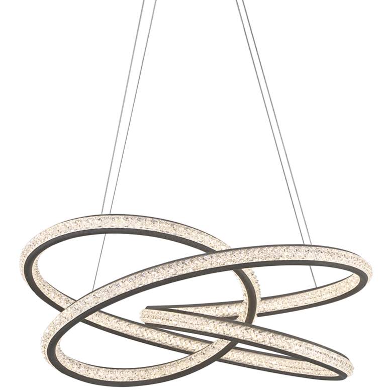 Image 2 Possini Euro London 21 inch Wide Sand Gray LED Spiral Pendant Light