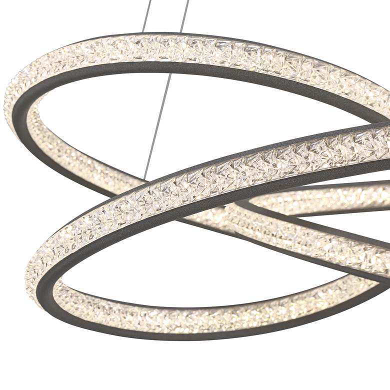 Image 3 Possini Euro London 21" Wide Sand Gray LED Spiral Pendant Light more views