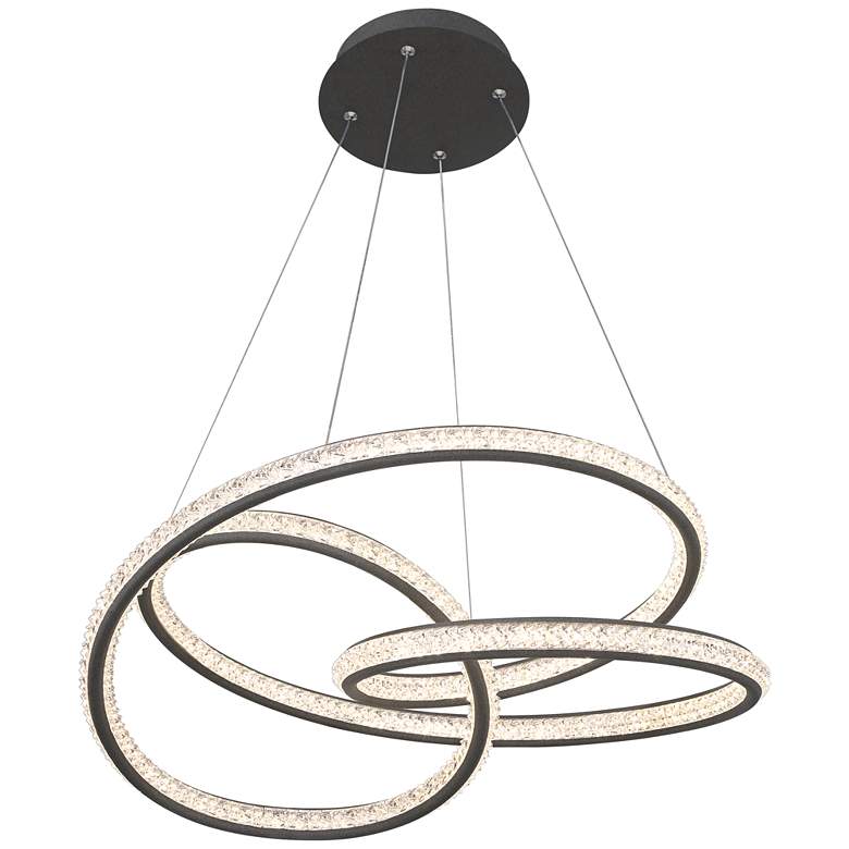 Image 6 Possini Euro London 21" Wide Sand Gray LED Spiral Pendant Light more views