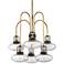 Possini Euro Longo 26" Wide Brass and Black 6-Light Modern Chandelier