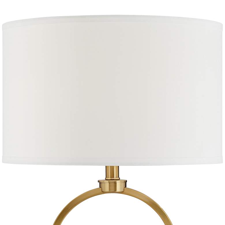 Image 4 Possini Euro Loop 27 1/2 inch Gold and White Marble Table Lamp more views