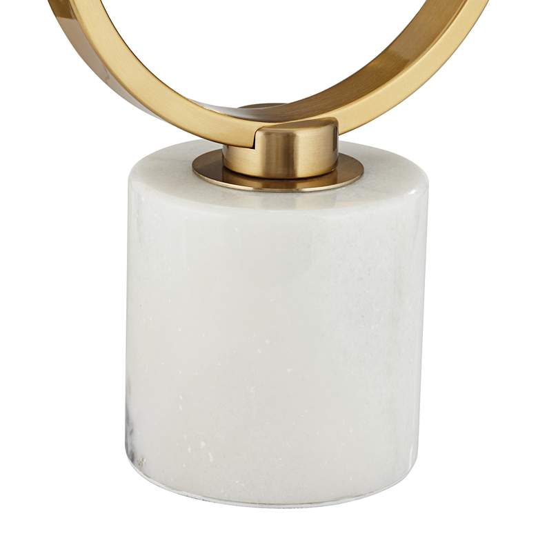 Image 6 Possini Euro Loop 27 1/2" Gold and White Marble Table Lamp more views