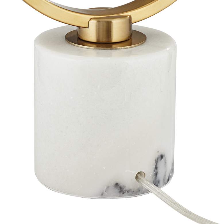 Image 7 Possini Euro Loop 27 1/2" Gold and White Marble Table Lamp more views